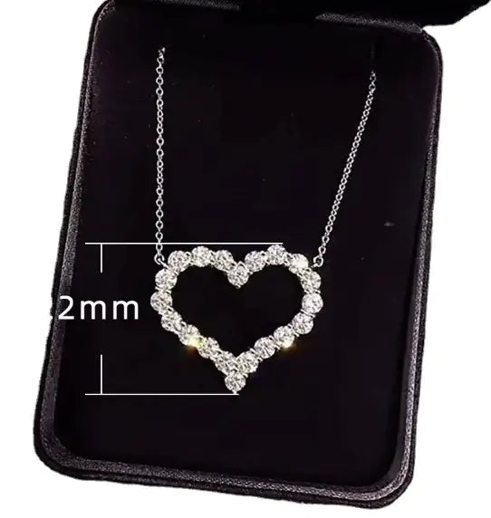 Love Heart-shaped Diamond Pendant